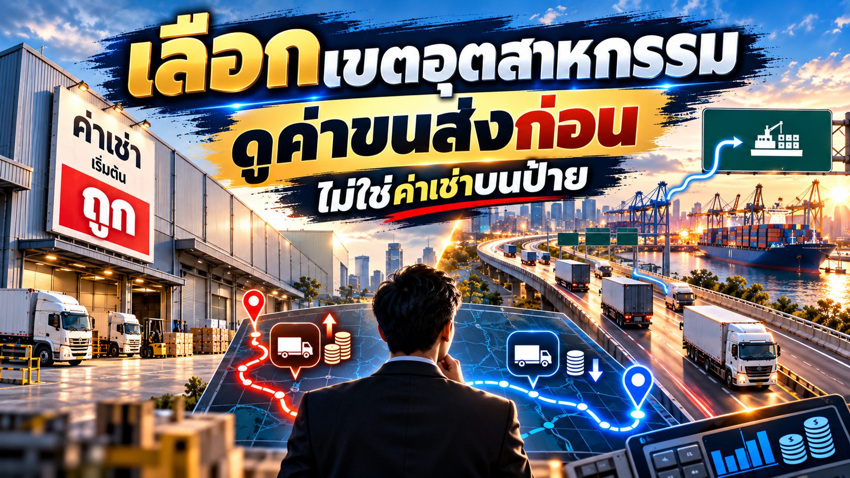 เลือกเขตอุตสาหกรรมจากระยะขนส่ง ไม่ใช่จากค่าเช่าบนป้าย