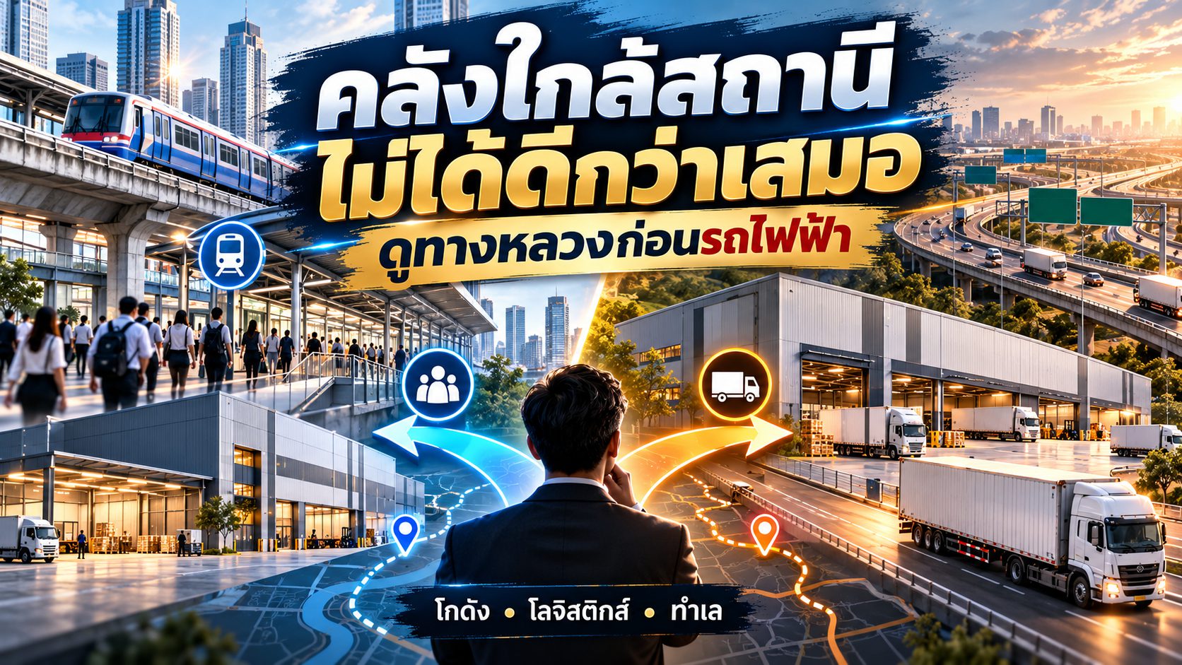 ทำเลขีดต่อรถไฟฟ้าและทางหลวง: ทำไมคลังใกล้สถานีไม่ได้ดีเสมอ